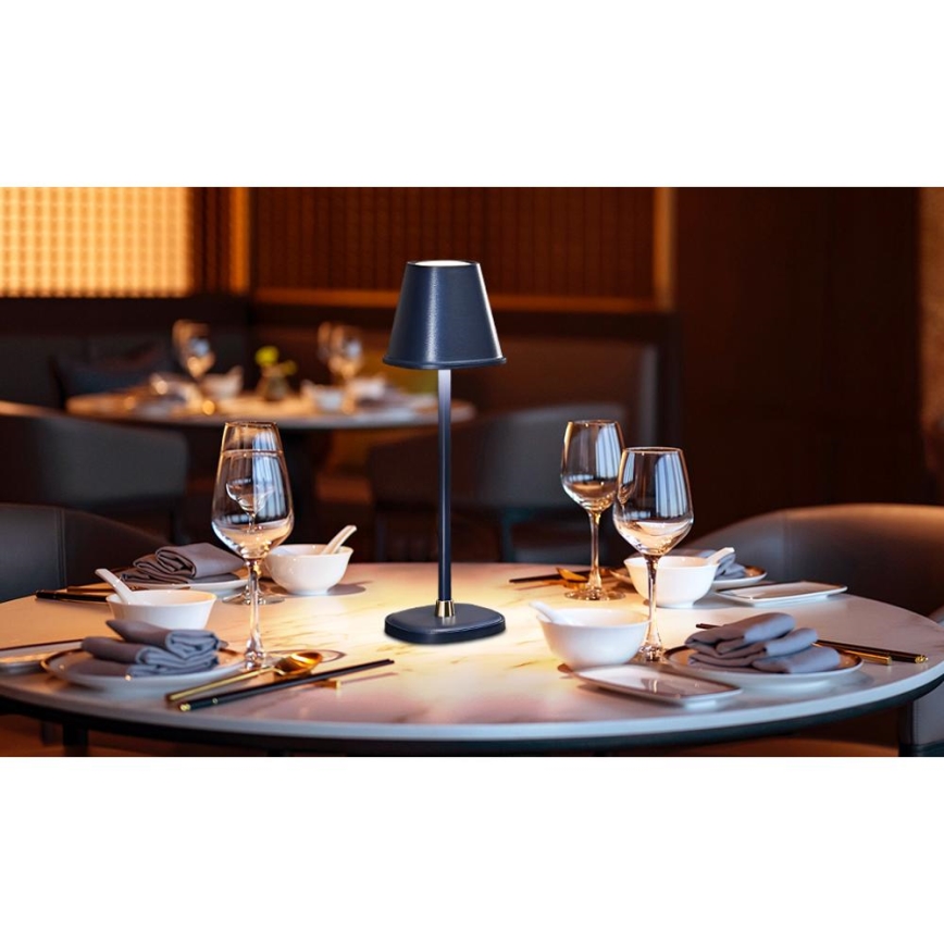 LED Dimmbares wiederaufladbares Tischlicht LED/3W/1800 mAh Dunkelblau