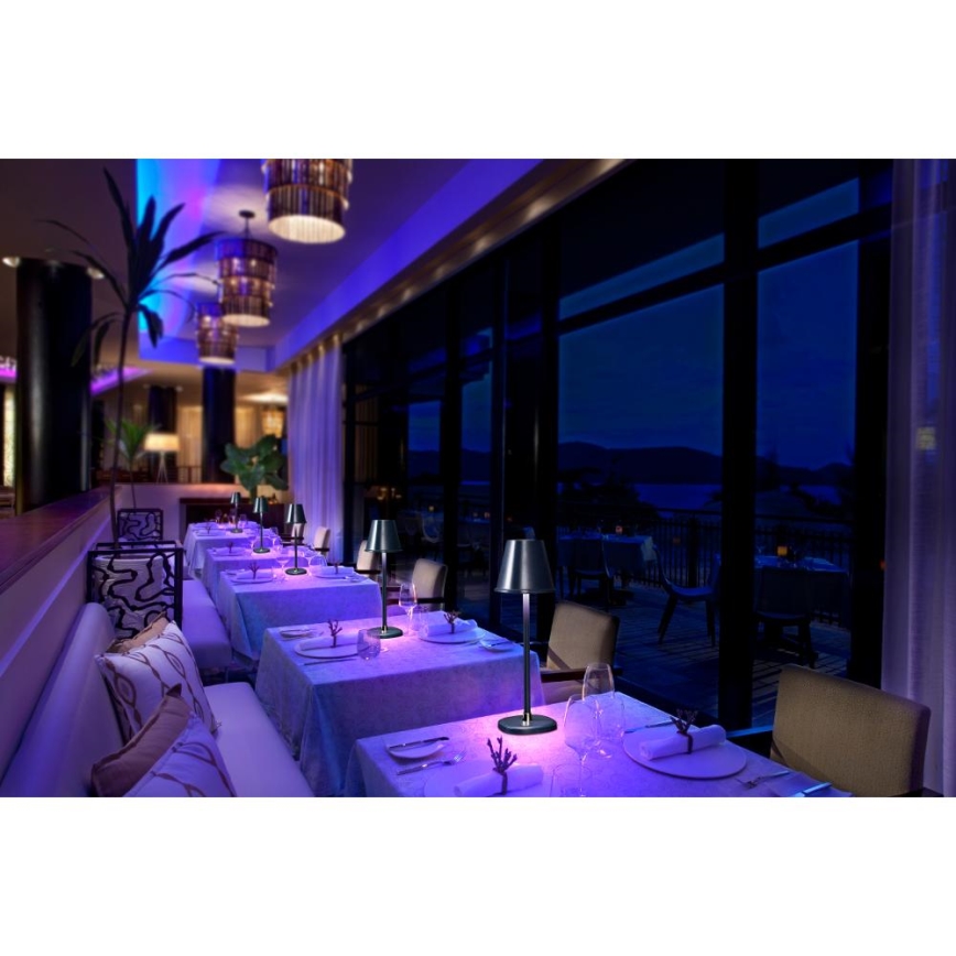 LED Dimmbares wiederaufladbares Tischlicht LED/3W/1800 mAh Dunkelblau