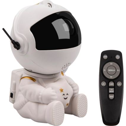LED Kinderprojektor 230V Astronaut 12,5 cm + Fernbedienung
