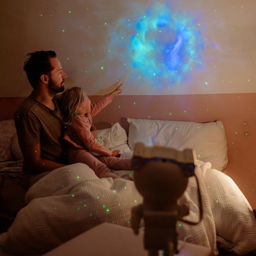 Retlux - LED-Kinderprojektor 230V Astronaut 23,3 cm + Fernbedienung