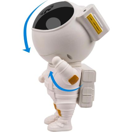 Retlux - LED-Kinderprojektor 230V Astronaut 23,3 cm + Fernbedienung