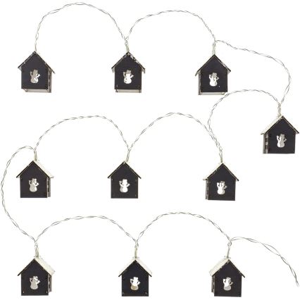 LED  Lichterkette 10xLED/2xAA 2,3m warmweiß