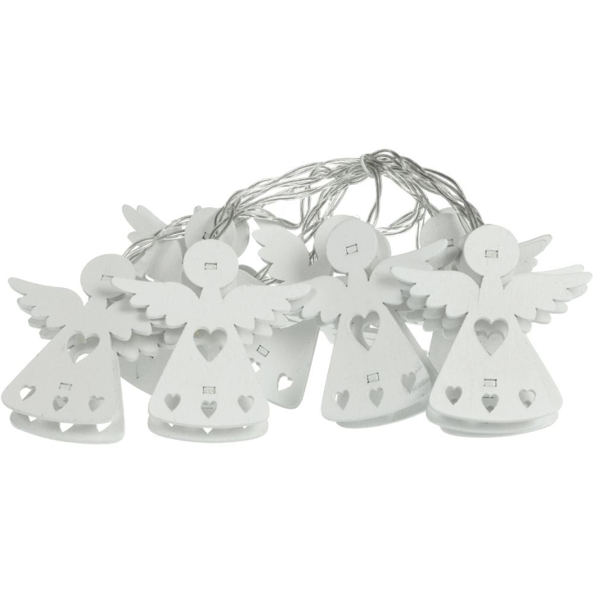 LED  Lichterkette 10xLED/2xAA/warmweiß 2m Engel