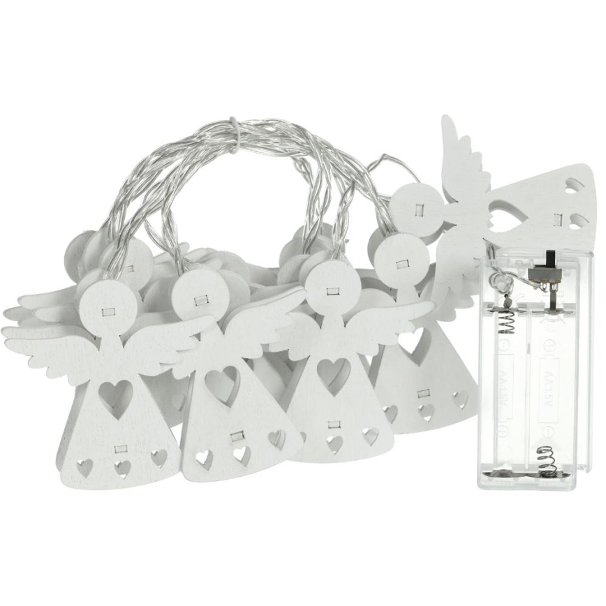 LED  Lichterkette 10xLED/2xAA/warmweiß 2m Engel
