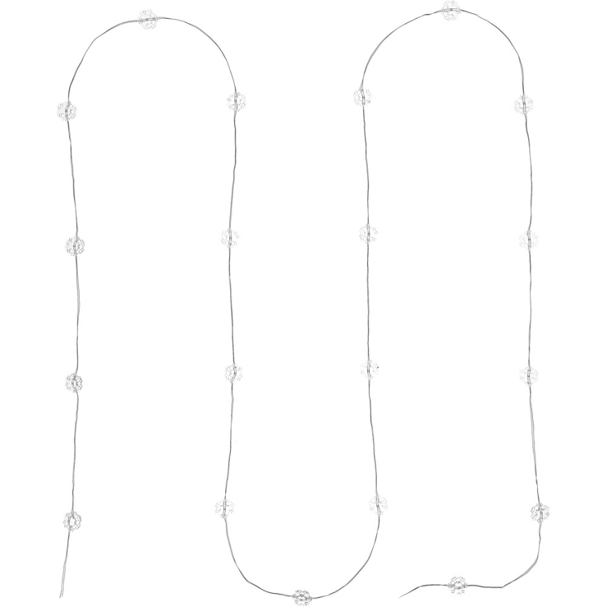 LED  Lichterkette 20xLED/2xAA 2,3m kaltweiß