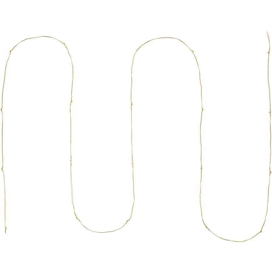 LED-Lichterkette, 20 LEDs, 2x AA, 2,3 m, warmweiß