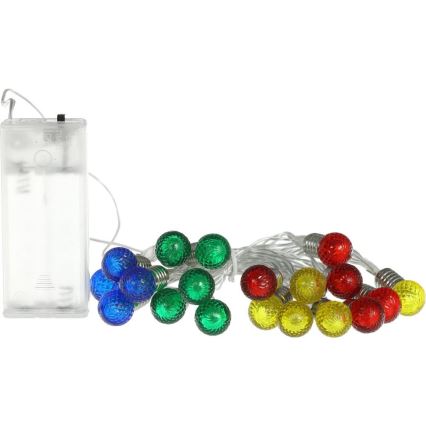 LED-Lichterkette 20xLED/2xAA/warmweiß 1,8m Birnen