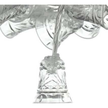 LED-Lichterkette mit 20 LEDs, batteriebetrieben (3× AA), warmweiß, 2,2 m, Glöckchen