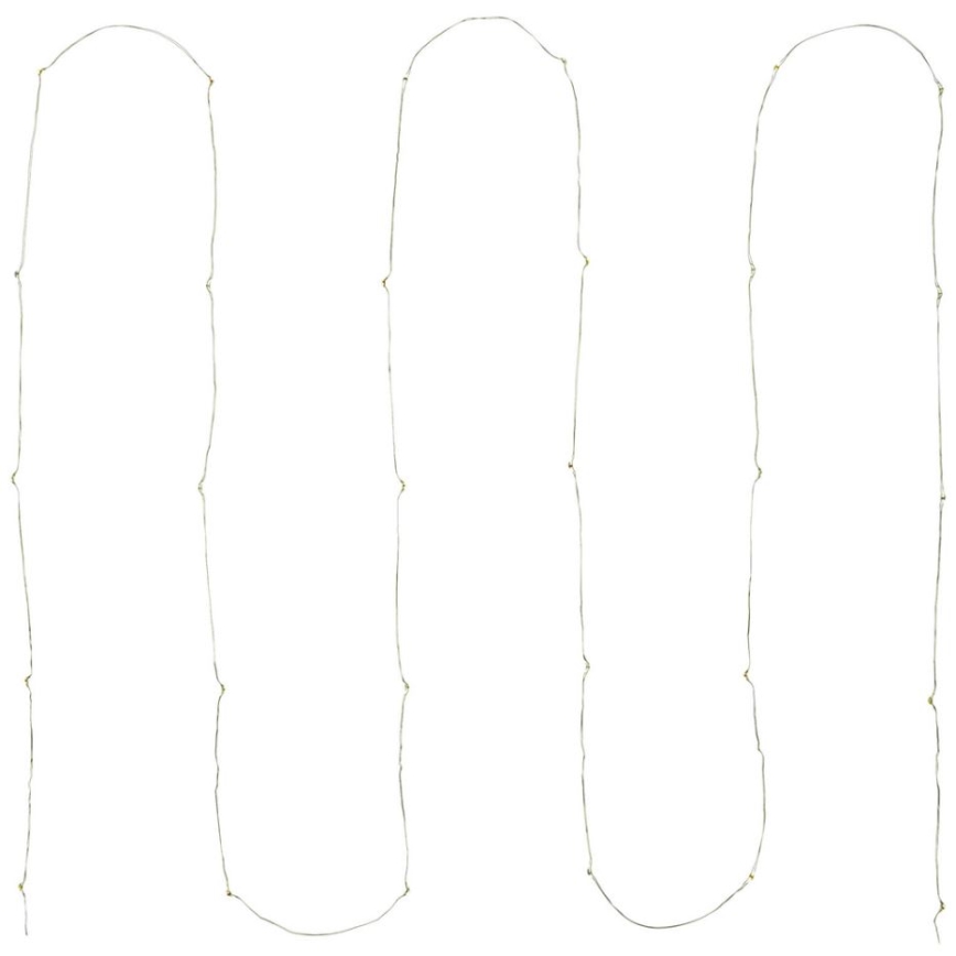 LED-Lichterkette, 30 LEDs, 2×AA, 3,3 m, mehrfarbig