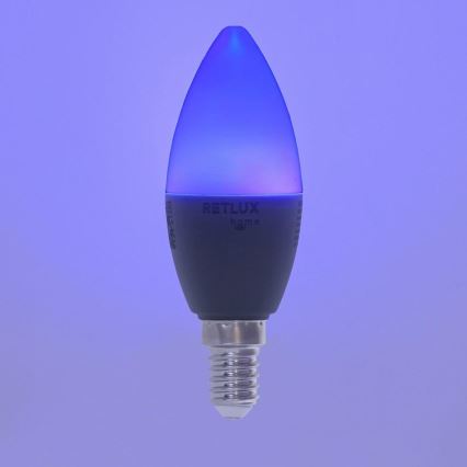 LED RGBW dimmbare Lampe C37 E14/4,5W/230V 2700-6500K Wi-Fi Tuya