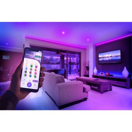 LED RGBW intelligentes dimmbares Band 5m LED/230V 2700-6500K Wi-Fi Tuya + Fernbedienung