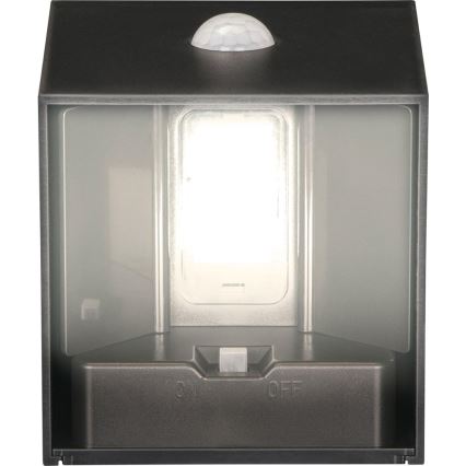 LED Solar-Wandleuchte mit Sensor LED/1W/3,7V 1200 mAh IP44 schwarz