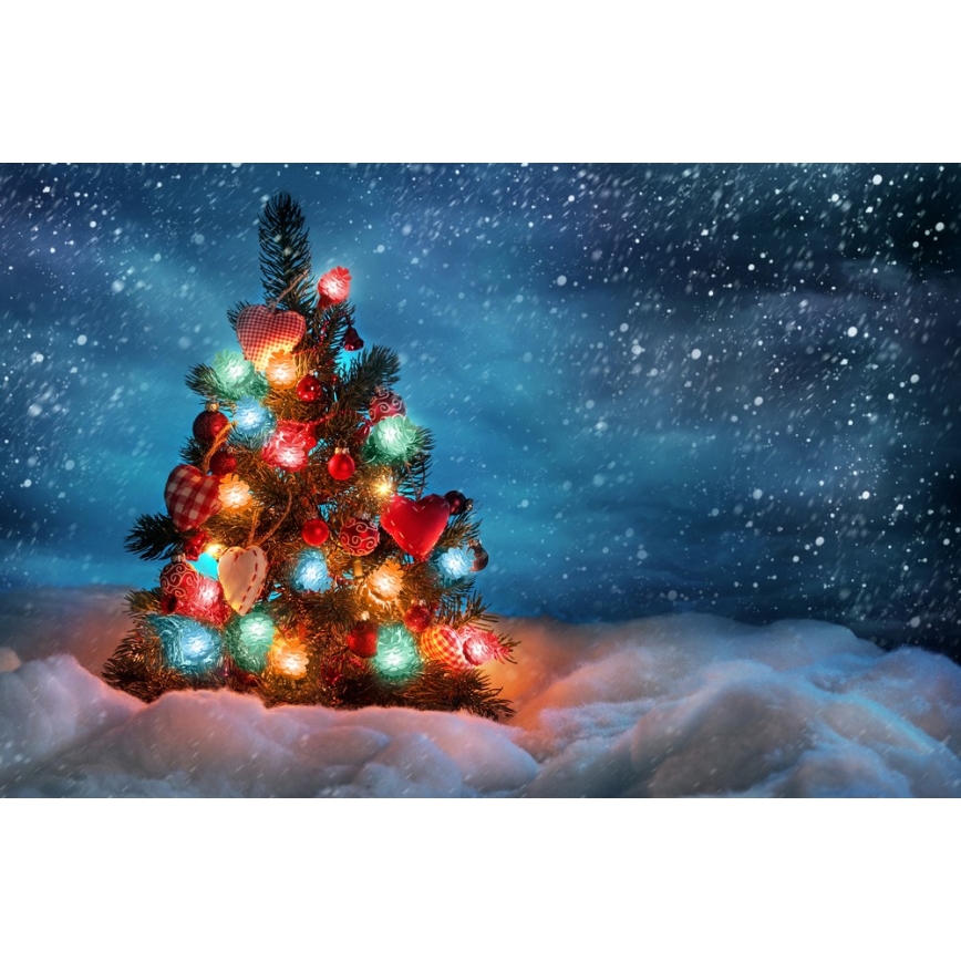 LED-Weihnachtslichterkette für den Außenbereich 80xLED/25m IP44 mehrfarbig