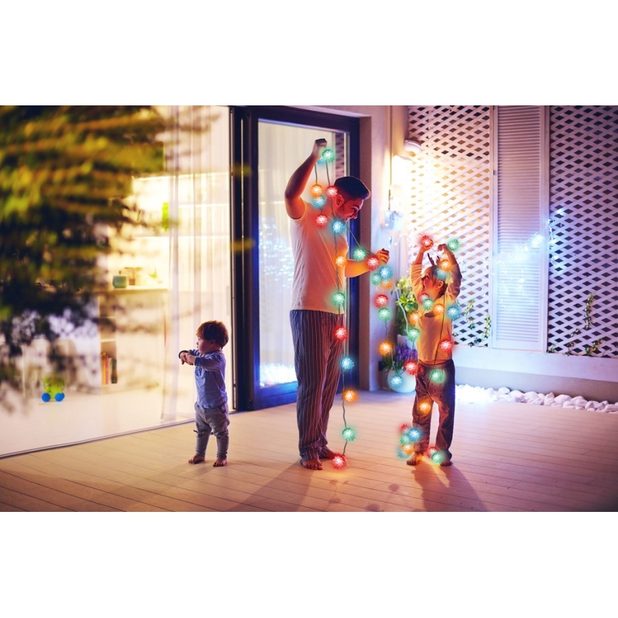 LED-Weihnachtslichterkette für den Außenbereich 80xLED/25m IP44 mehrfarbig