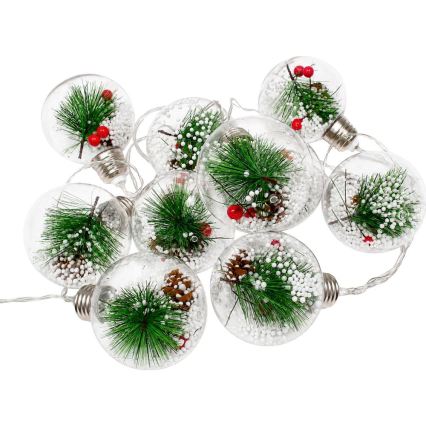 LED-Lichterkette 10xLED/3xAAA/warmweiß 2,1m Kugeln