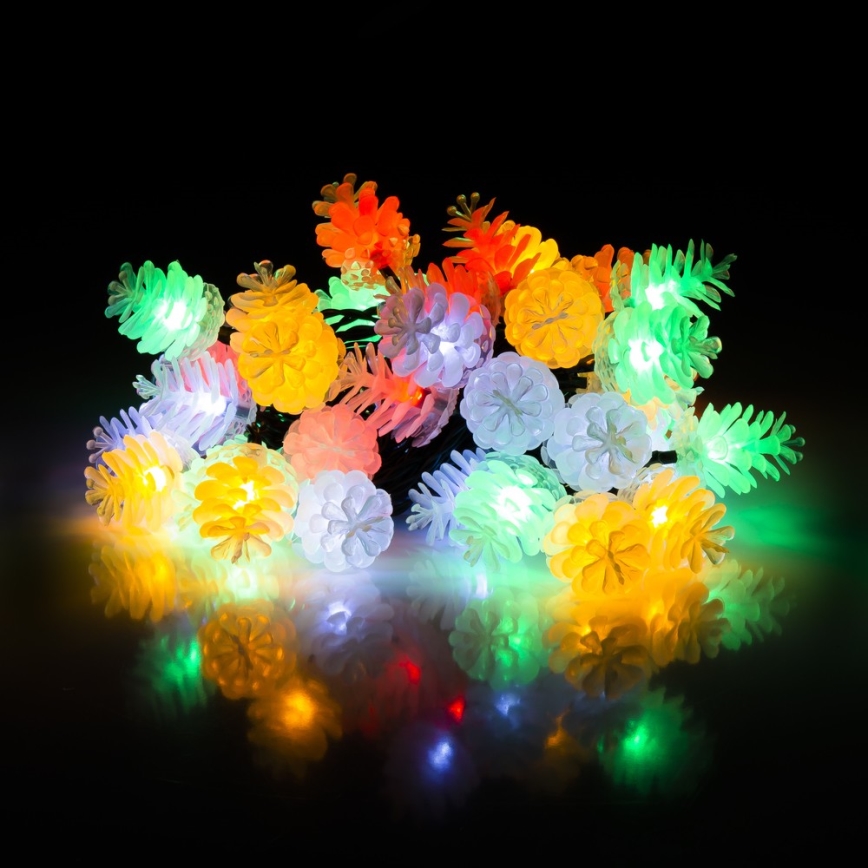 LED-Weihnachts-Lichterkette für den Außenbereich 40xLED/15m IP44 mehrfarbig