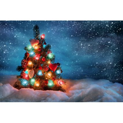 LED-Weihnachts-Lichterkette für den Außenbereich 40xLED/15m IP44 mehrfarbig