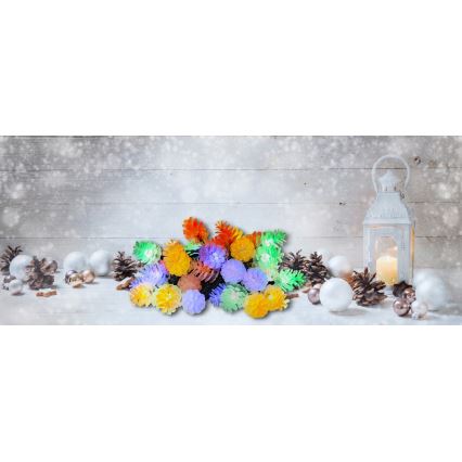 LED-Weihnachts-Lichterkette für den Außenbereich 40xLED/15m IP44 mehrfarbig