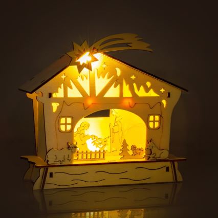 LED-Weihnachtsdekoration 4xLED/2xAAA warmweiß