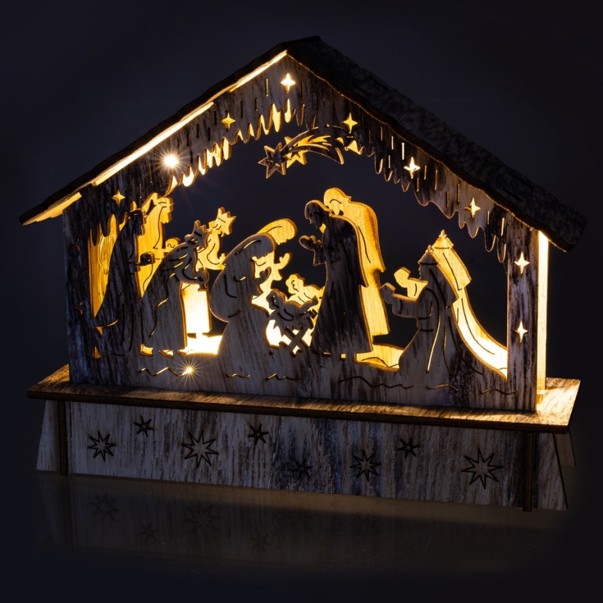 LED-Weihnachtsdekoration 6xLED/2xAA warmweiß