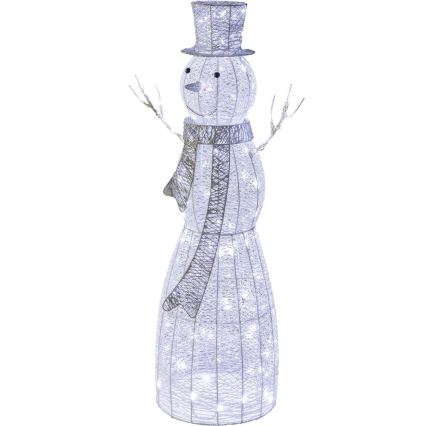 LED-Weihnachtsdekoration für den Außenbereich LED/3,6W/230V/kaltweiß 124 cm IP44 Schneemann