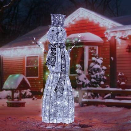 LED-Weihnachtsdekoration für den Außenbereich LED/3,6W/230V/kaltweiß 124 cm IP44 Schneemann