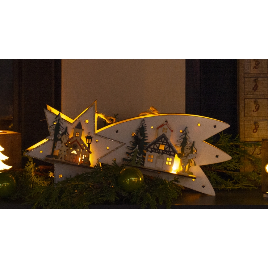 LED Weihnachtsdekoration LED/2xAA Komet