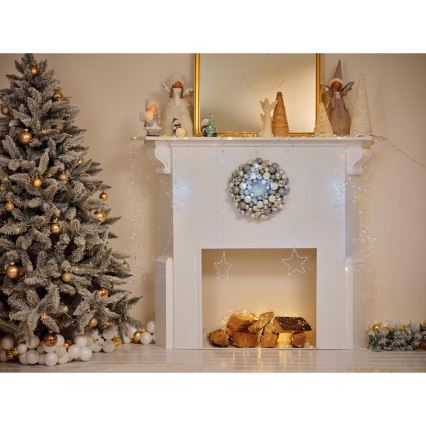 LED-Weihnachtsdekoration LED/2xLR44/warmweiβ Schneemann mit Schneeball