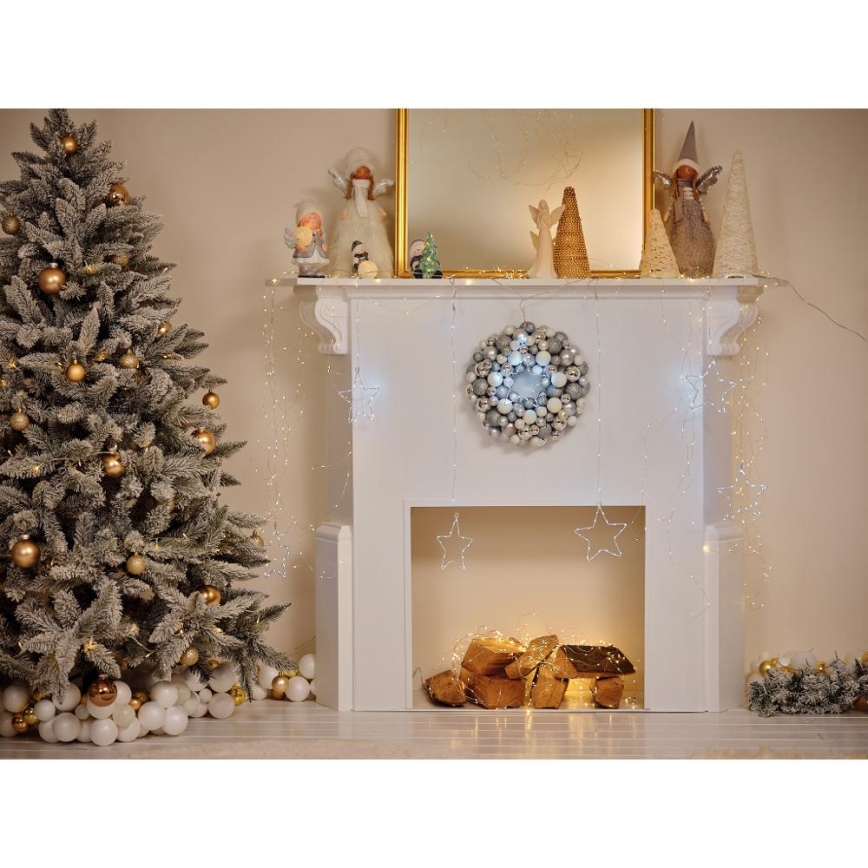 LED-Weihnachtsdekoration LED/2xLR44/warmweiβ Schneemann mit Schneeball