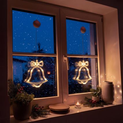 LED-Weihnachtsdekoration LED/3xAAA/warmweiß Glocke