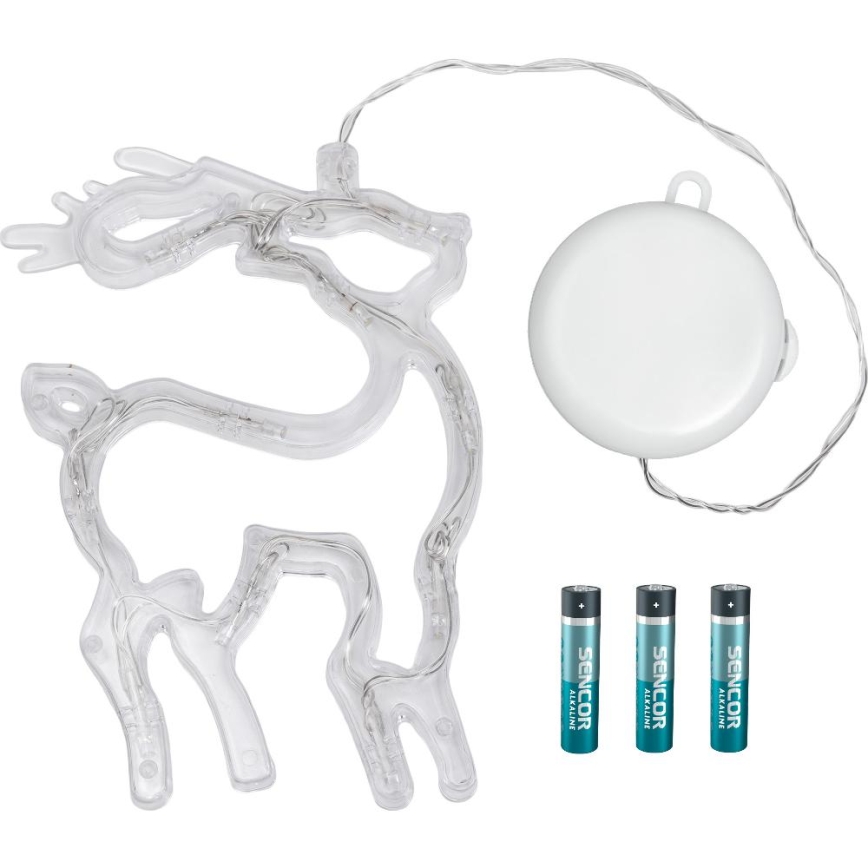 LED Weihnachtsdekoration LED/3xAAA/warmweiß Rentier