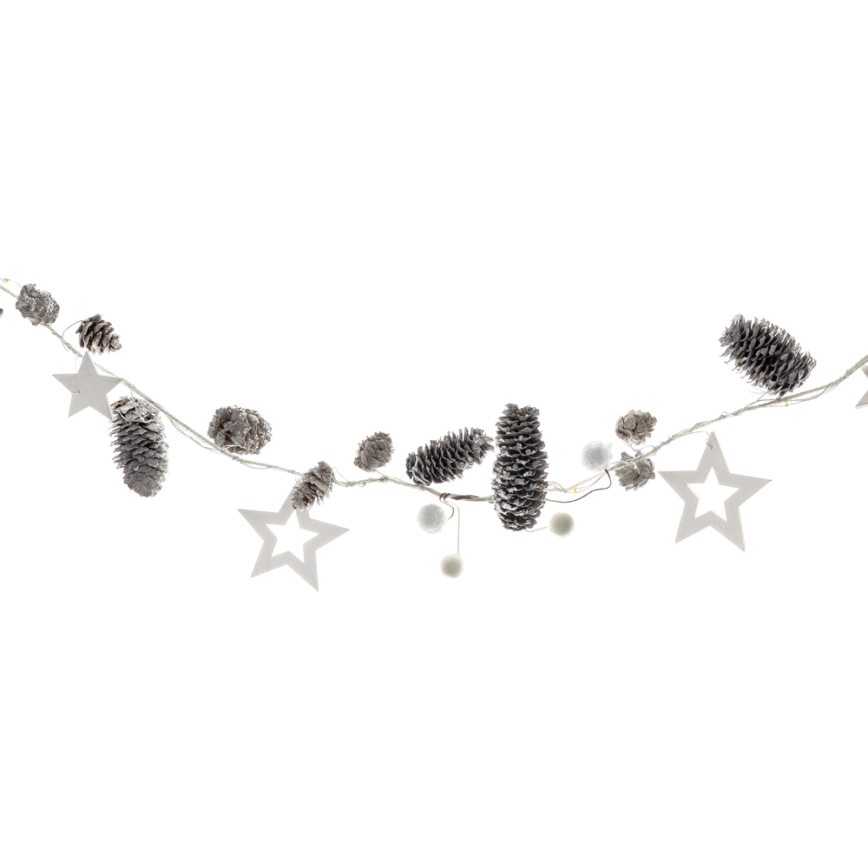 LED-Weihnachtslichterkette 10xLED/3xAA 2,5m warmweiβ