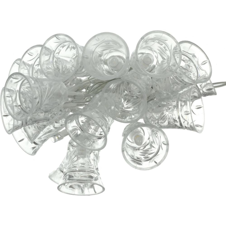 LED-Weihnachtskette 20×LED/3×AA/warmweiß 2,2 m Glöckchen