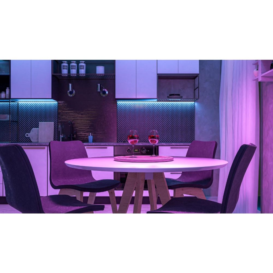 Smart LED-RGBW-Streifen (dimmbar) 5m LED/230V 2700-6500K Wi-Fi Tuya + Fernbedienung
