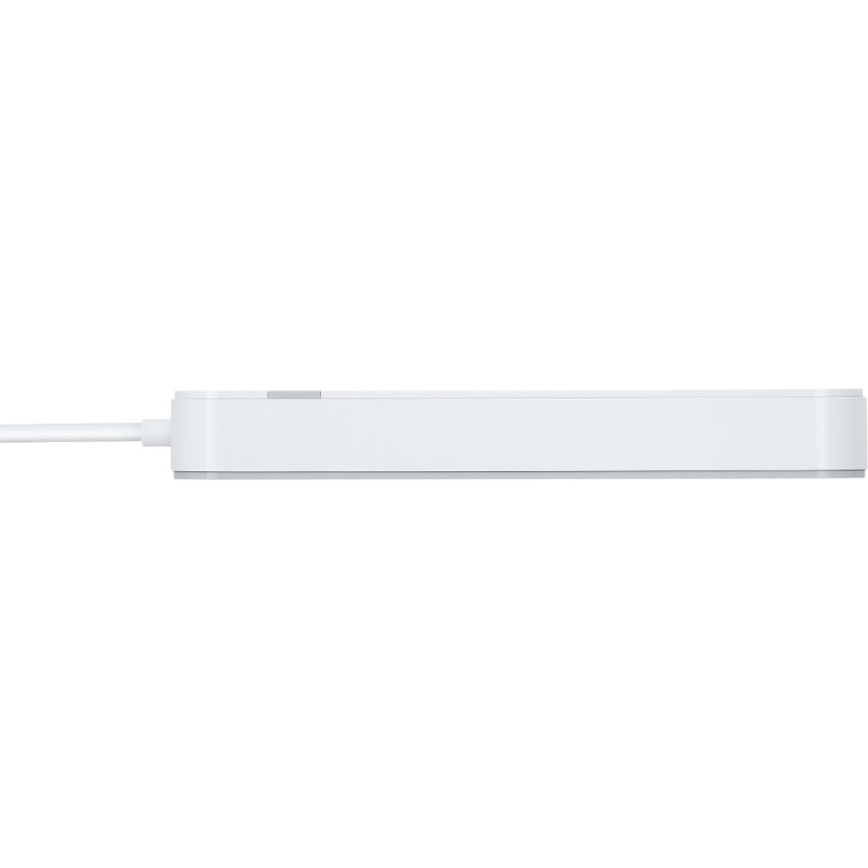 Smart-Verlängerungskabel mit Schalter 4Z Typ E + 2x USB-A + 1x USB-C 1,5m Wi-Fi Tuya weiß