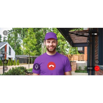 Video-Türklingel mit Bewegungssensor 5MP 1440p 5200 mAh Wi-Fi IP65 Anthrazit