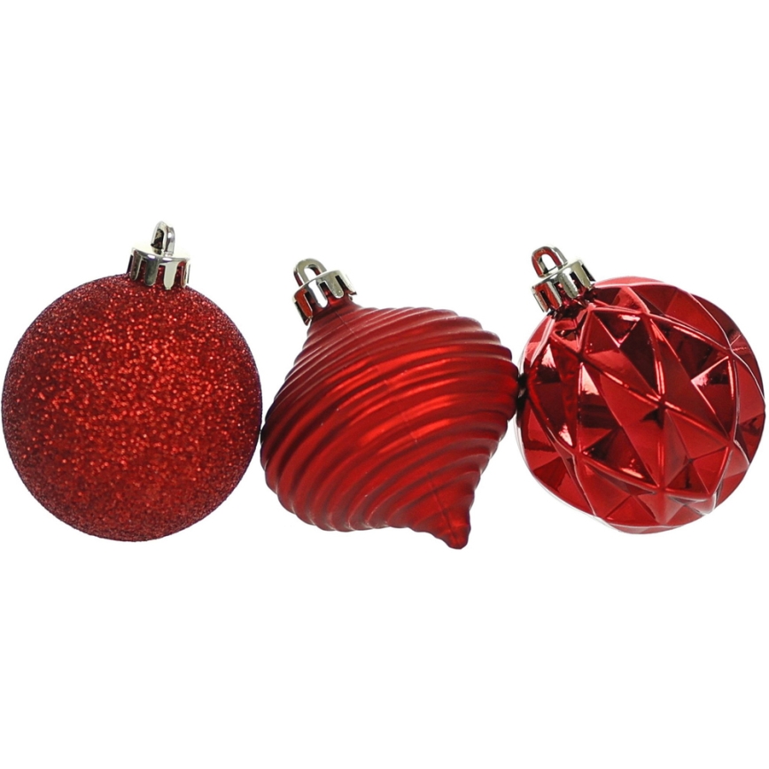 Weihnachtsschmuck-Set 30 Stück rot