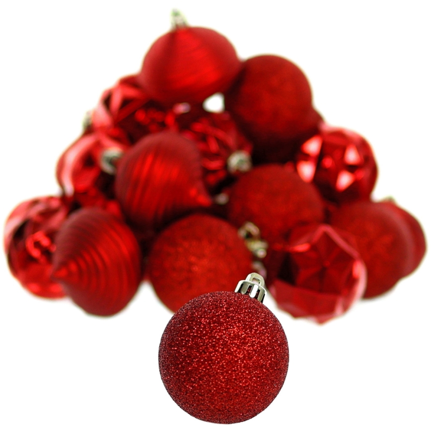 Weihnachtsschmuck-Set 30 Stück rot