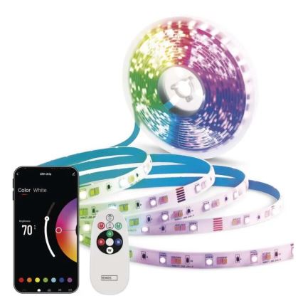 RGB+CCT Dimmbarer LED-Streifen GOSMART LED/11W/230V 2 m 2700-6500K IP44 Wi-Fi + Fernbedienung