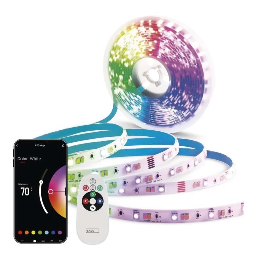 RGB+CCT Dimmbarer LED-Streifen GOSMART LED/11W/230V 2 m 2700-6500K IP44 Wi-Fi + Fernbedienung