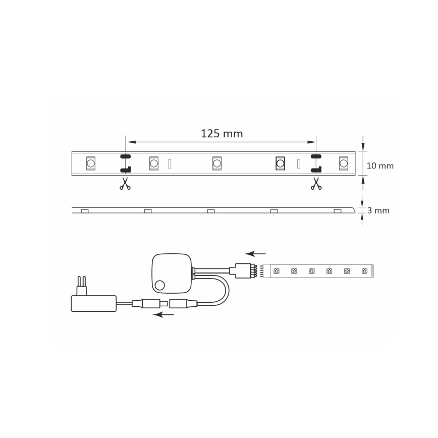 RGB-LED-Dimmstreifen Wi-fi + Musikfunktion LED/16W 5 m Tuya