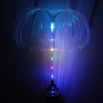 RGB-LED-Solarleuchte, 1,2 V/300 mAh, IP44, schwarz