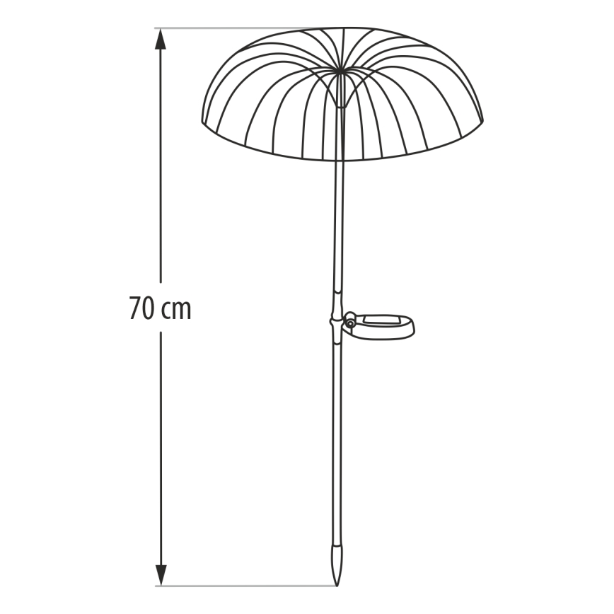RGB-LED-Solarleuchte, 1,2 V/300 mAh, IP44, schwarz
