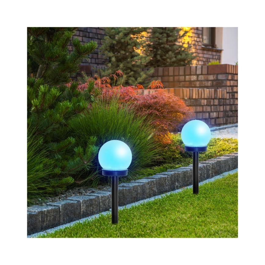 RGB-LED Solarleuchte SPHERE LED/1,2V IP44 40 mAh Ø 10 cm