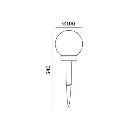 RGB-LED Solarleuchte SPHERE LED/1,2V IP44 40 mAh Ø 10 cm