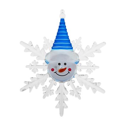 RGB-LED-Weihnachtsdekoration mit Saugnapf, Schneemann, LED/3xLR44, rot/blau/grün