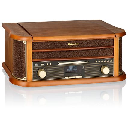 Roadstar HIF-1993D+BT- Hi-Fi mit DAB/DAB+, Plattenspieler, CD-Player und Kassettendeck 80W/230V + Fernbedienung