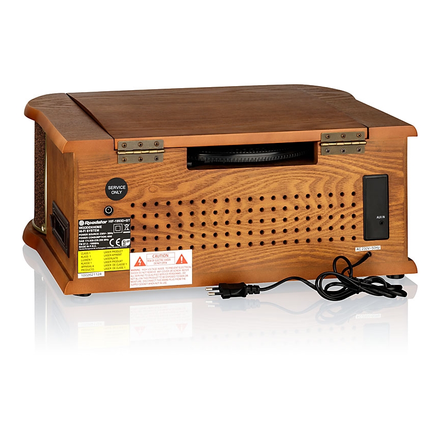Roadstar HIF-1993D+BT- Hi-Fi mit DAB/DAB+, Plattenspieler, CD-Player und Kassettendeck 80W/230V + Fernbedienung