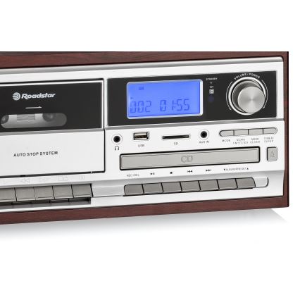 Roadstar HIF-8892 EBT - Hi-Fi-System mit Plattenspieler, CD- und Kassettendeck 64W/230V + Fernbedienung