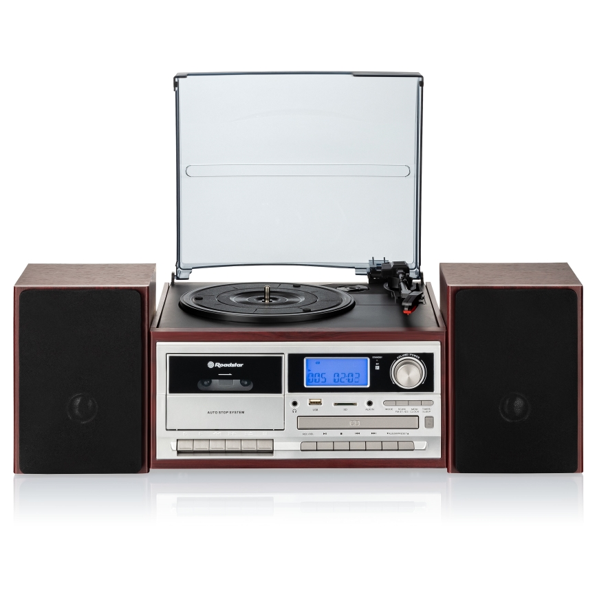 Roadstar HIF-8892 EBT - Hi-Fi-System mit Plattenspieler, CD- und Kassettendeck 64W/230V + Fernbedienung